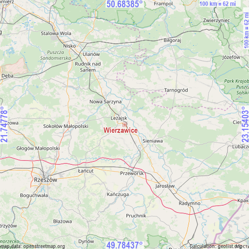Wierzawice on map