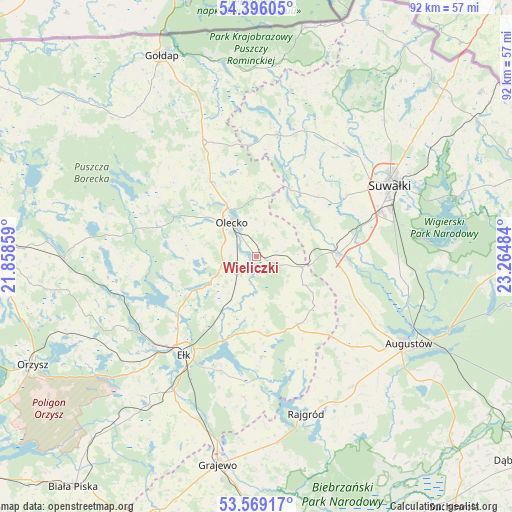 Wieliczki on map