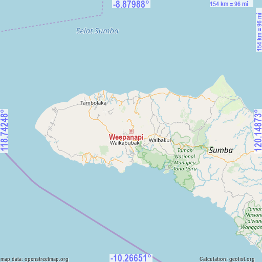 Weepanapi on map