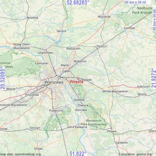 Wesoła on map