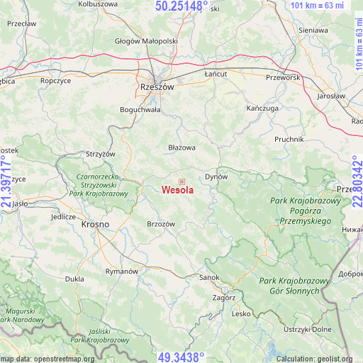 Wesoła on map