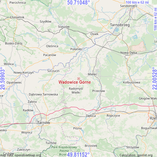 Wadowice Górne on map