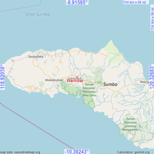 Waihibar on map
