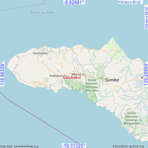 Galubakul on map