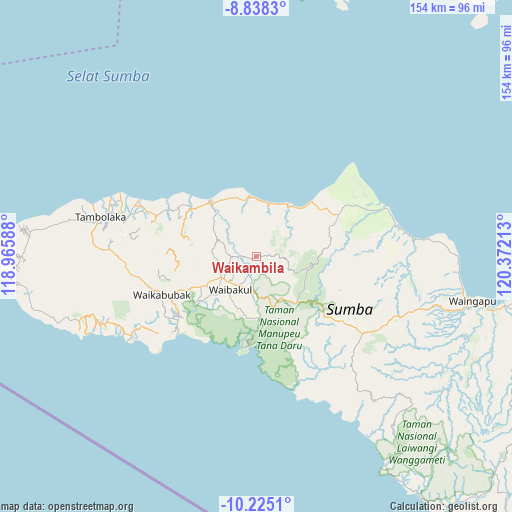Waikambila on map