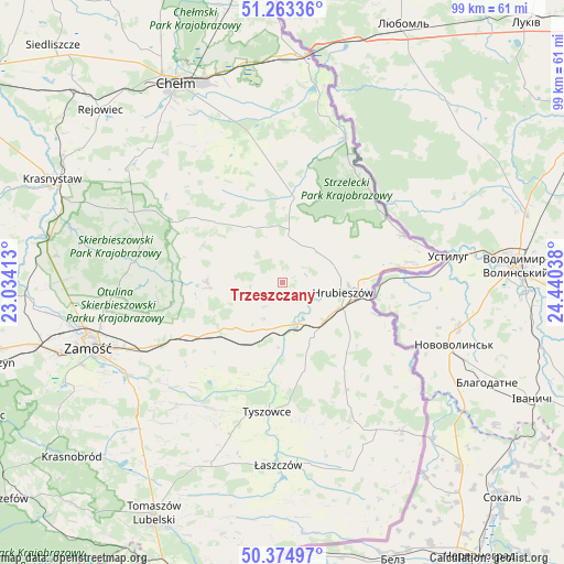 Trzeszczany on map