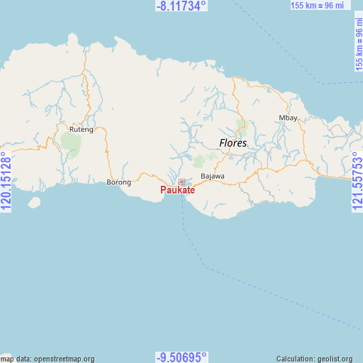 Paukate on map