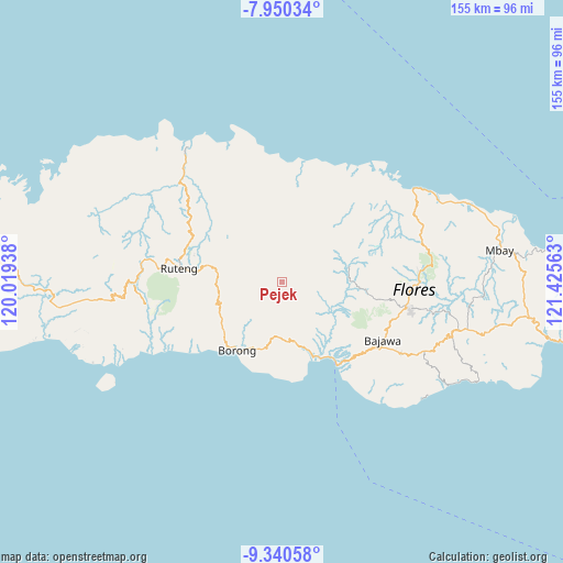 Pejek on map