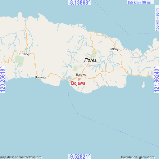 Bojawa on map
