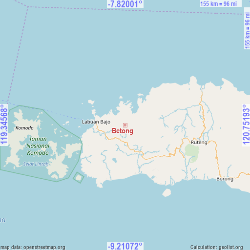 Betong on map