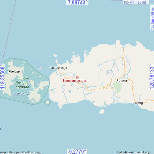 Tondongraja on map