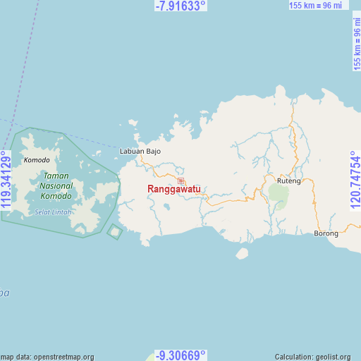 Ranggawatu on map