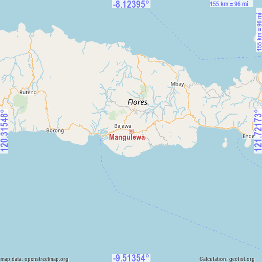 Mangulewa on map