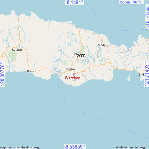 Warekeo on map