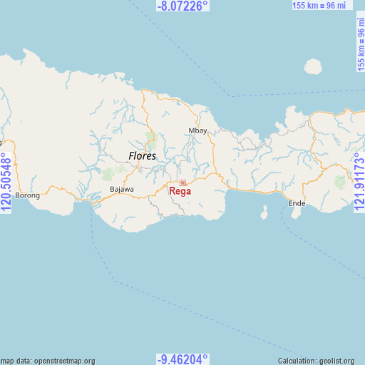 Rega on map
