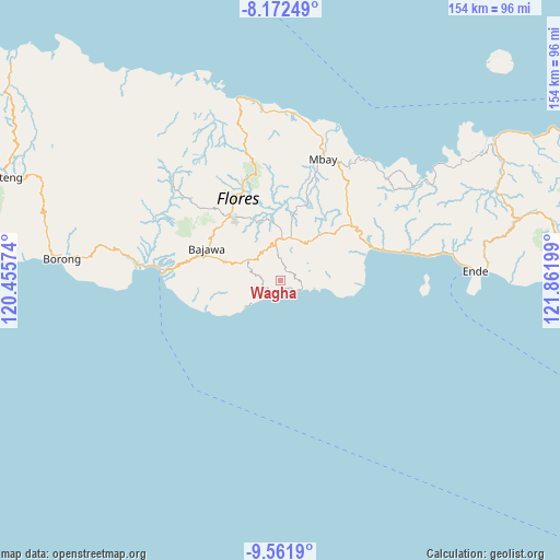 Wagha on map
