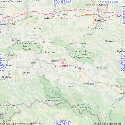 Tarnowiec on map