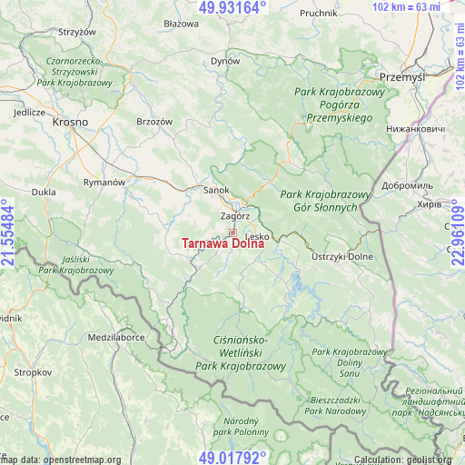 Tarnawa Dolna on map