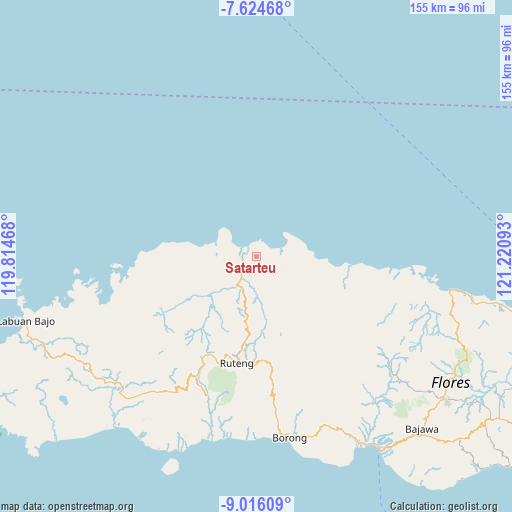 Satarteu on map