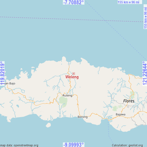 Weleng on map