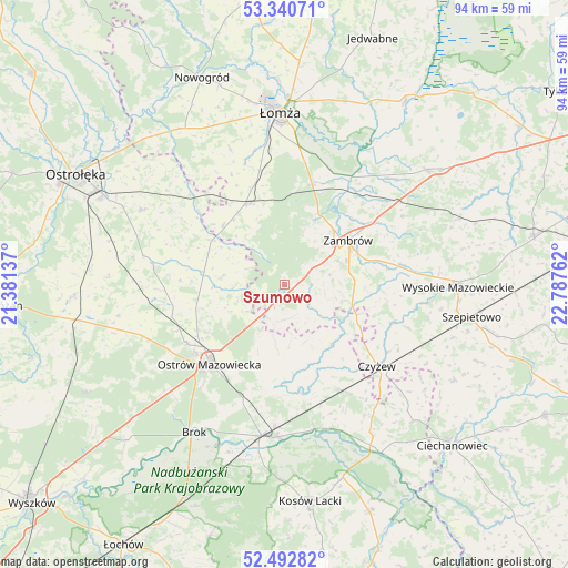 Szumowo on map