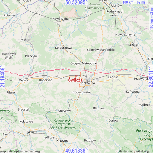 Świlcza on map