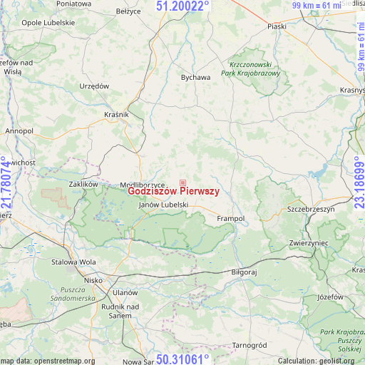 Godziszów Pierwszy on map