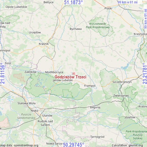 Godziszów Trzeci on map