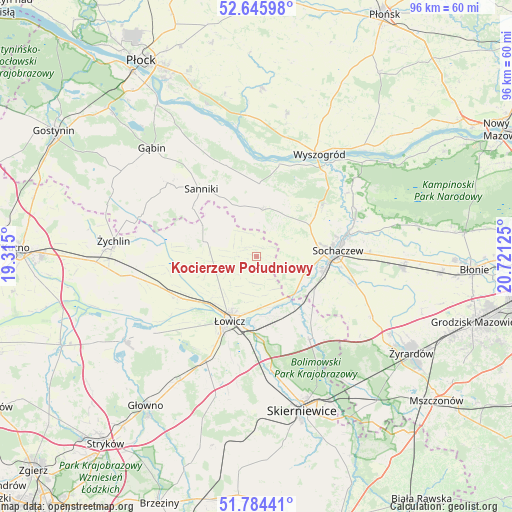 Kocierzew Południowy on map