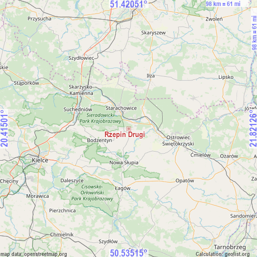 Rzepin Drugi on map