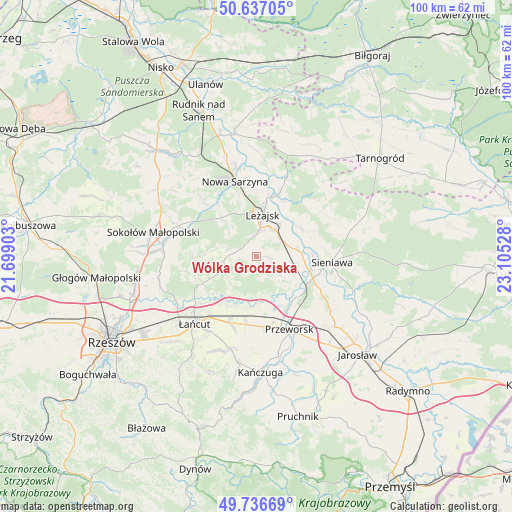 Wólka Grodziska on map