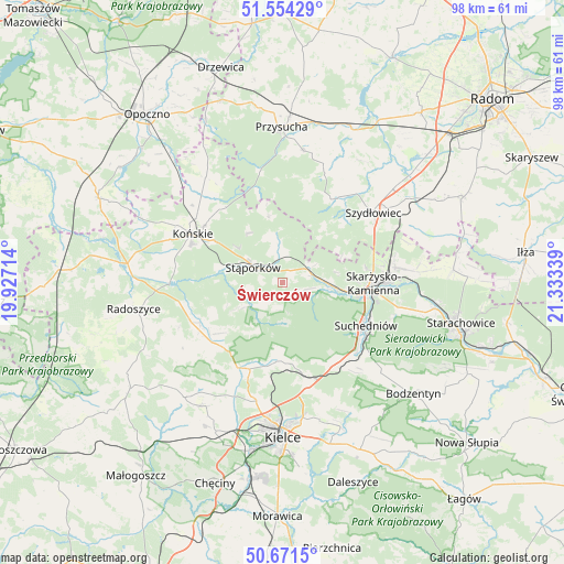 Świerczów on map