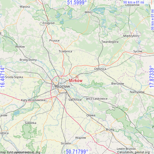 Mirków on map