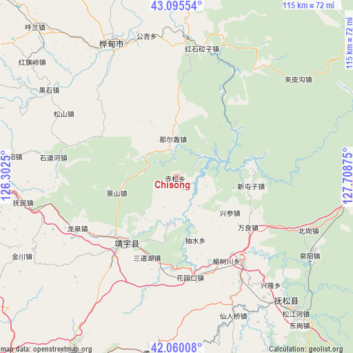 Chisong on map