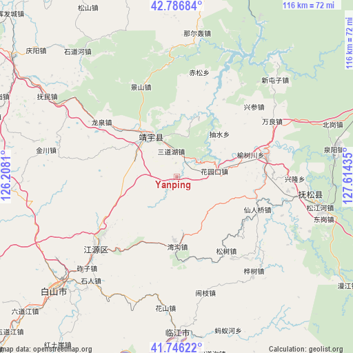 Yanping on map