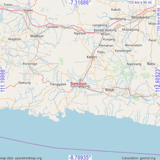 Sembon on map