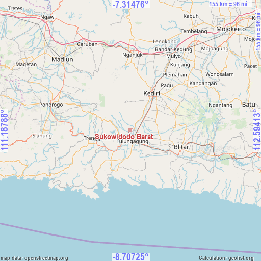 Sukowidodo Barat on map