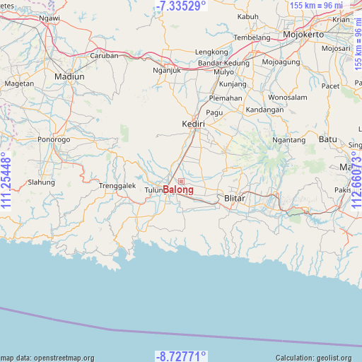 Balong on map