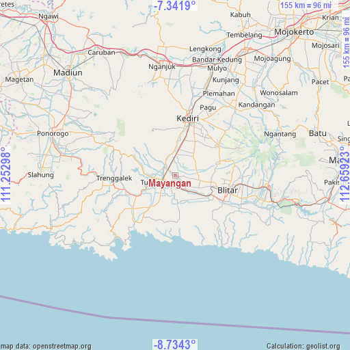 Mayangan on map