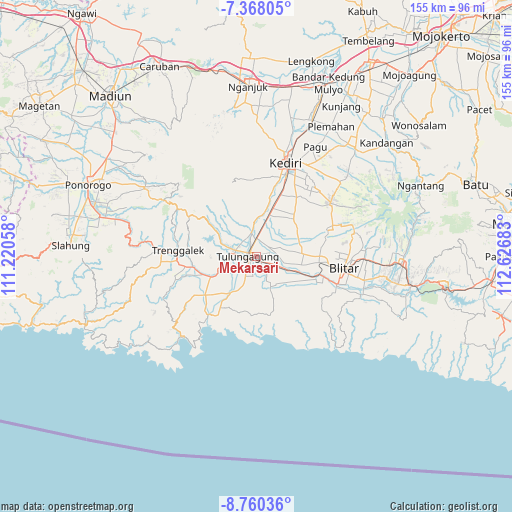 Mekarsari on map