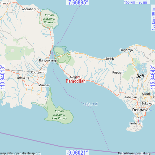 Pamedilan on map