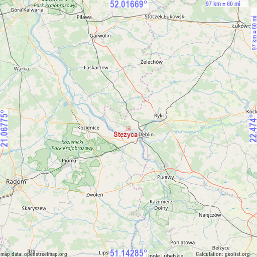 Stężyca on map