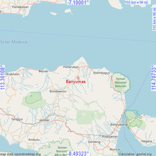 Banyumas on map