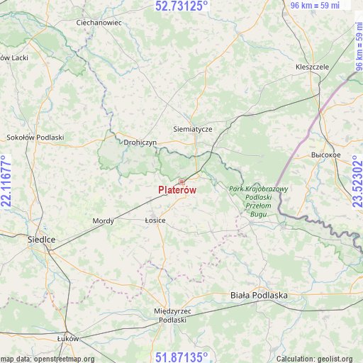 Platerów on map