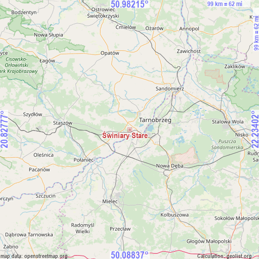 Świniary Stare on map