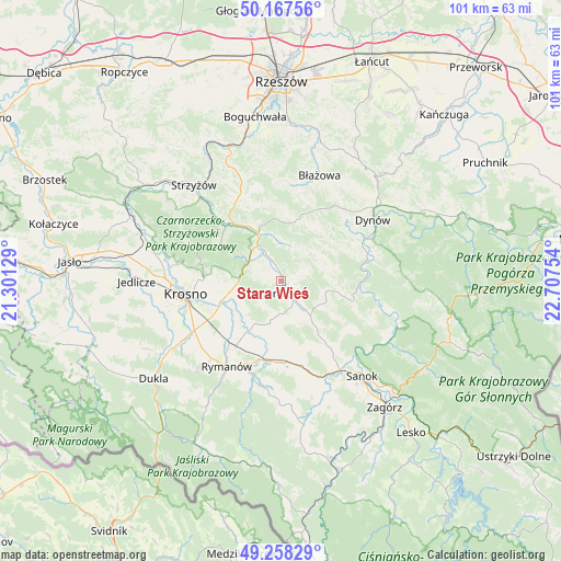Stara Wieś on map