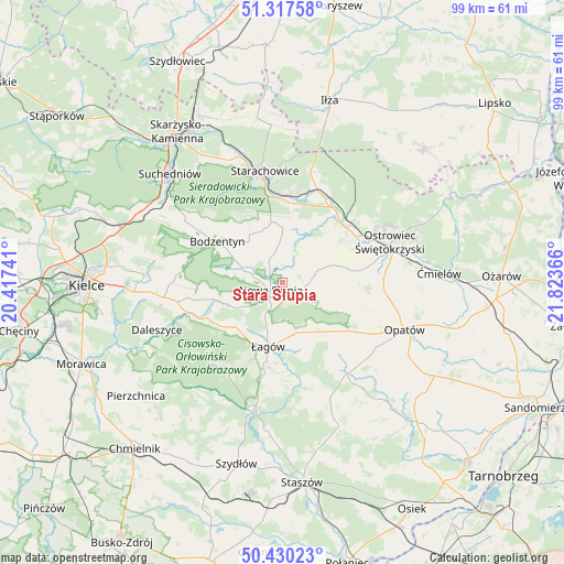 Stara Słupia on map