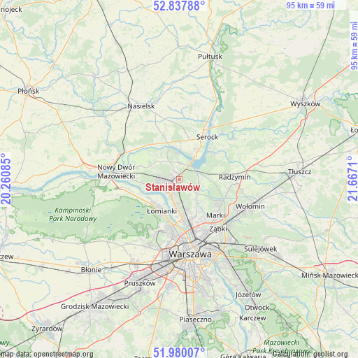 Stanisławów on map