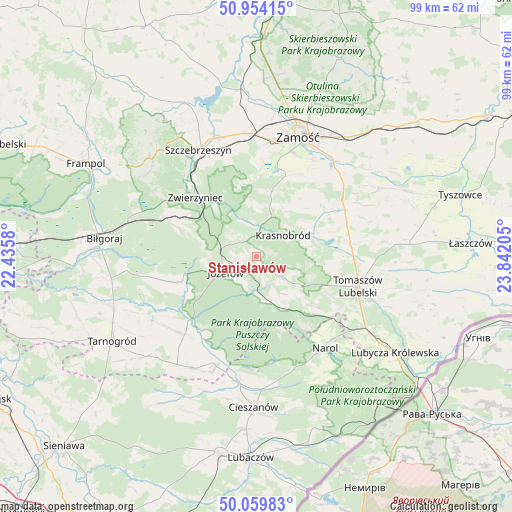 Stanisławów on map