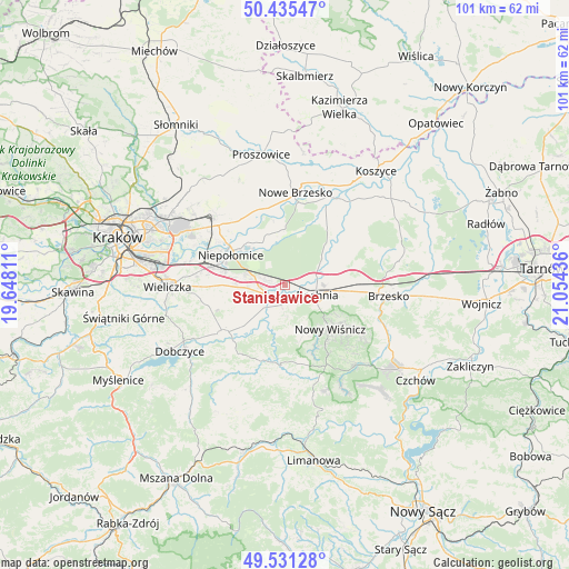 Stanisławice on map